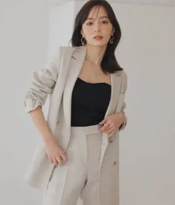 anuans 린넨 더블 자켓