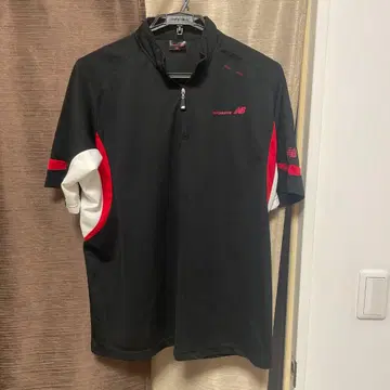 뉴발란스 피케 셔츠 XL 사이즈 블랙/레드