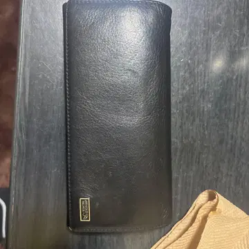 블랙 가죽 장지갑