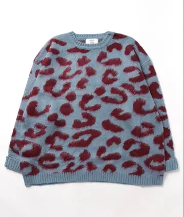 레오파드 무늬 오버 사이즈 스웨터