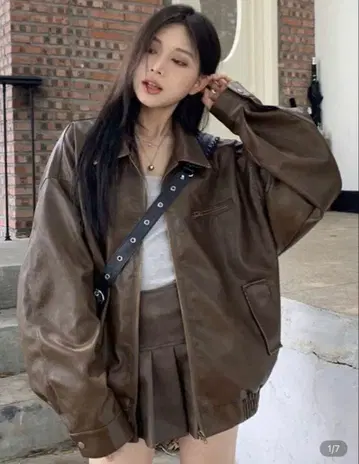 SHEIN 가죽 재킷 브라운