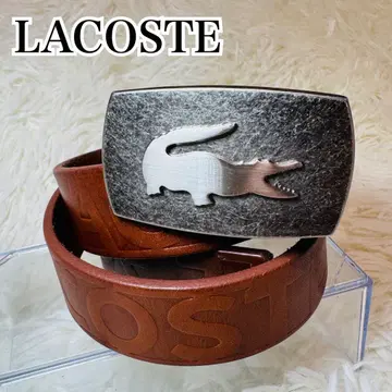 컨디션 최상 라코 가죽 벨트 로고 각인 메탈 버클 Y2K