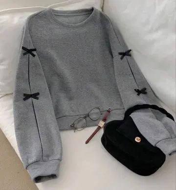 Dazy 그레이 리본 포함 트레이닝복