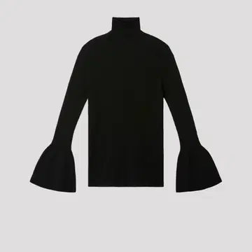 CFCL CUPRO RIB LONG BELL SLEEVE TOP