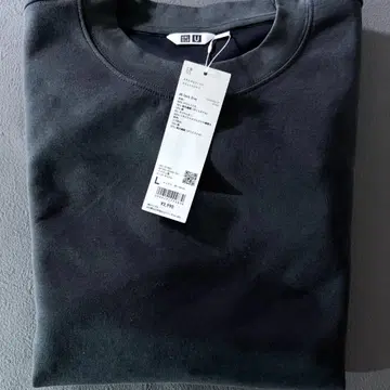 유니클로 U 에어리즘 코튼 스웨트 셔츠 다크 그레이 L 사이즈 미사용