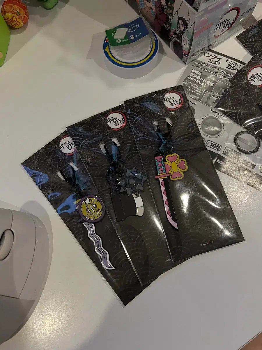 [Megabox] Demon Slayer Keyring Bulk Sale at Face Value (Obanai, Mitsuri, Gyomei)