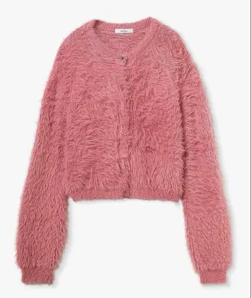 mila owen 크루넥 샤기 니트 가디건