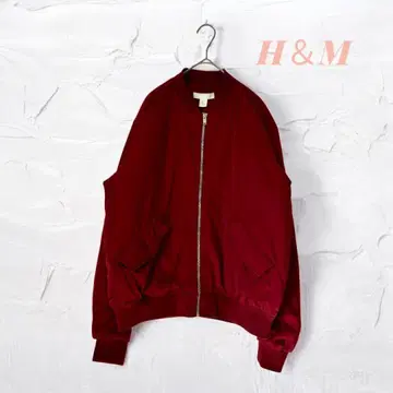 H&M 에이치앤엠 MA-1 블루종 집업 (40) 레드