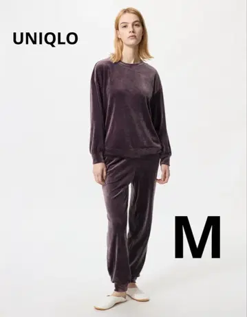 유니클로 울트라 스트레치 스무스 세트 PURPLE M