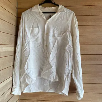 S1031.6.Dunhill 화이트 긴팔 셔츠 M 사이즈