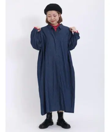 데님 셔츠 원피스 사만사 모스모스