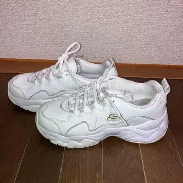 스케쳐스 여성용 화이트 스니커즈 25cm