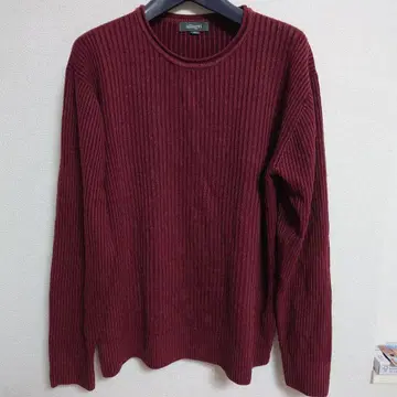 allegri 버건디 리브 스웨터 M