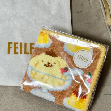 [ 미사용 새상품 ] FEILER x 폼폼푸딩 손수건 랩핑 봉투 포함