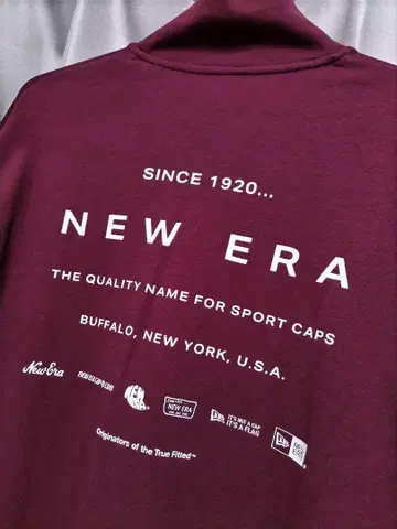 뉴에라 골프 모크넥 긴팔 와인 레드