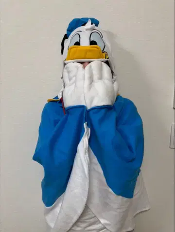 도널드 덕 후드 부착 가디건