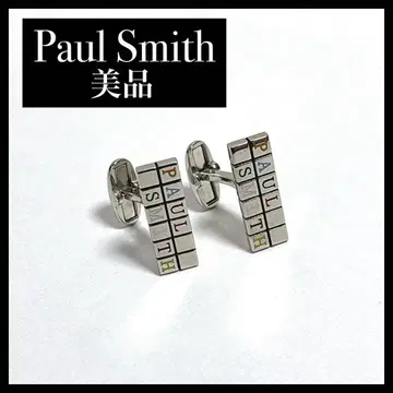 폴스미스 커프스 넥타이 멀티 컬러 블록 로고 터치 새상품급