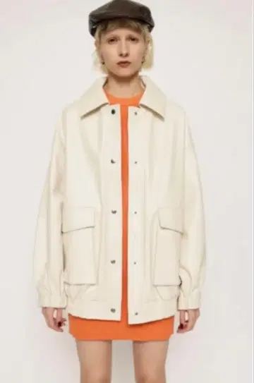 SLY FAUX LEATHER OVERSIZE 블루종