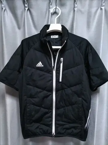 아디다스 골프 반팔 다운 자켓 블랙