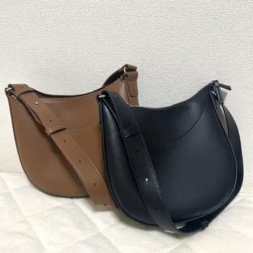 UNIQLO 유니클로 레더 터치 원 핸들 백 블랙 브라운 2개