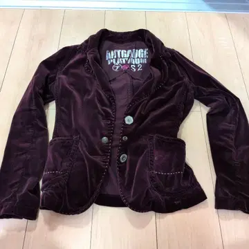 ANTGAUGE PLATINUM 펑크 벨벳 캐주얼 자켓