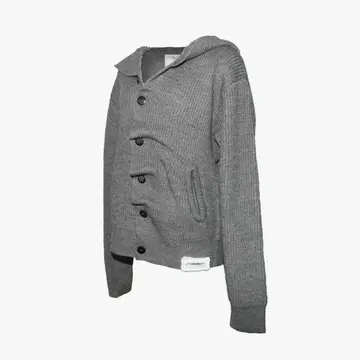 theredthreadS 버튼 니트 후디 그레이