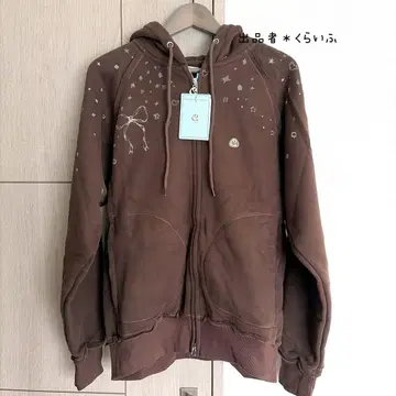 coyseio 브라운 풀 지퍼 후디