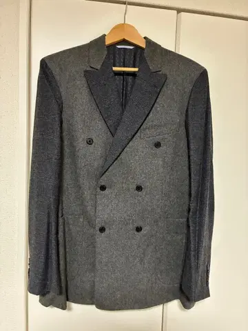 KENNETH FIELD 그레이 더블 브레스트 자켓