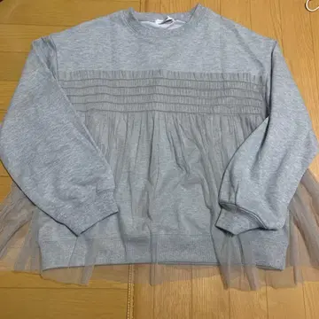 &.NOSTALGIC 프릴 장식 그레이 트레이닝복