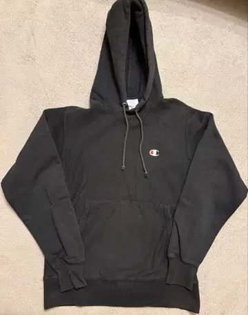 Champion Reverse Weave 후드티 S 블랙