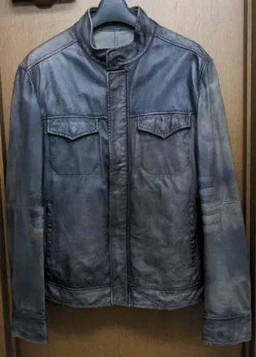 플라티나사 가죽 자켓 짙은 갈색 M 사이즈