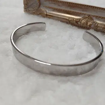 [ 실버 메탈 오픈 뱅글 ]