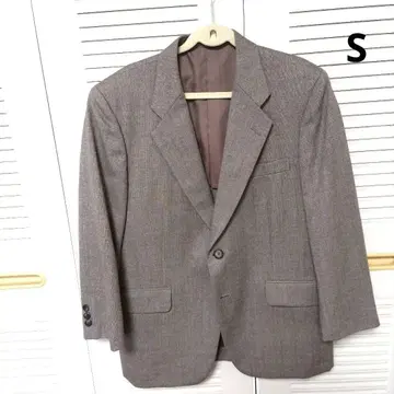 테일러드 자켓 남성용 울 브라운 S