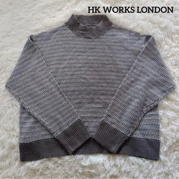 HK WORKS LONDON 믹스얀 하이넥 스웨터 긴팔 니트탑