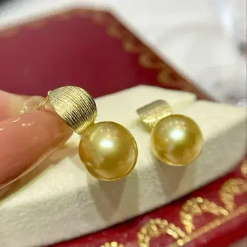 남양 골든 펄 귀걸이 10-11mm