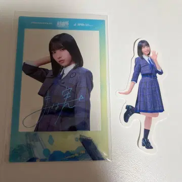 히나타자카46 신참자 오노 마나미 클리어 카드 플레이크 씰