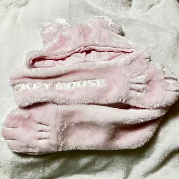 도쿄 디즈니 리조트 미키 팬캡 머플러 & 장갑 핑크