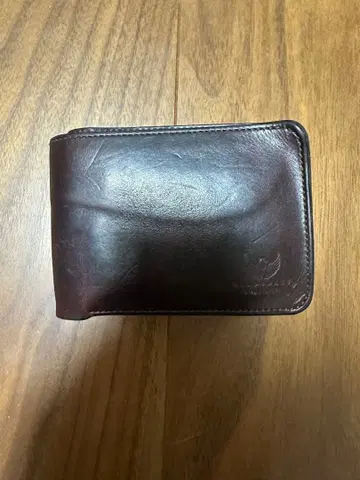 WILDWANS 다크 브라운 접이식 지갑 엠블럼 로고