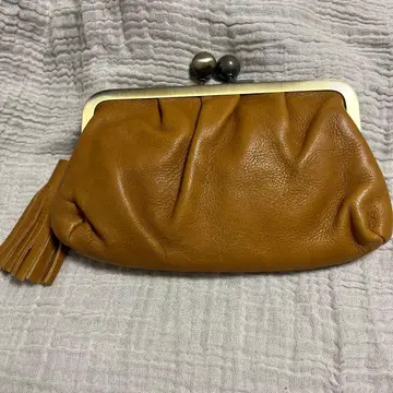 hecrou de famille 가죽 가마구치 파우치