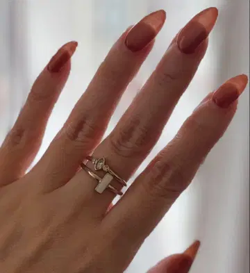 아쉬페프랑스 골드톤 2개 세트 반지 12호