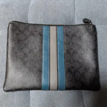 가죽 스트라이프 클러치백