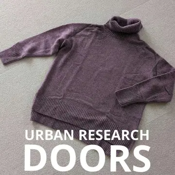 어반 리서치 도어스 퍼플 터틀넥 니트 프리 사이즈