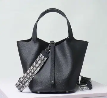 천연 가죽 백 고급 천연 가죽 여성용 토트백 금장 장식