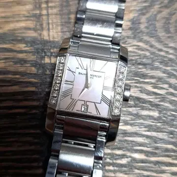 정품 다이아 BAUME & MERCIER 시계 여성용 손목시계