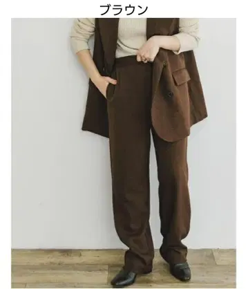 미사용 새상품 [ 어반 리서치 ] 울라이크 테이퍼드 팬츠/브라운