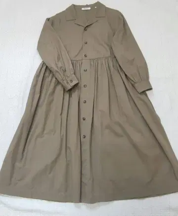 Gymphlex 카키 셔츠 원피스 사이즈 14