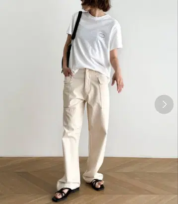 CANAL JEAN El mar 헤링본 카고 팬츠