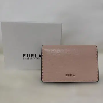 FURLA 핑크 가죽 명함 지갑