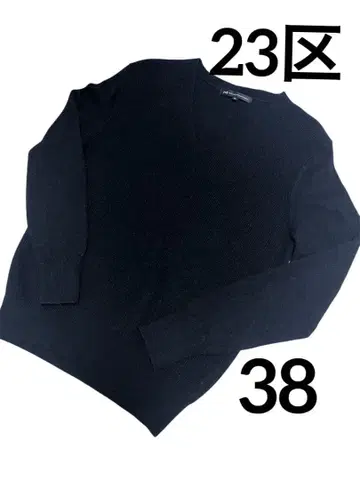 23구 [세탁 가능] 울 캐시미어 V넥 니트 38 긴팔 니트