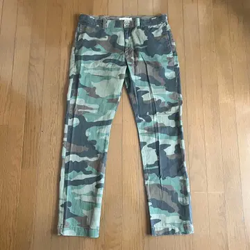 J.CREW 484 FIT 우드랜드 카모 치노 팬츠 슬림 33 x 32